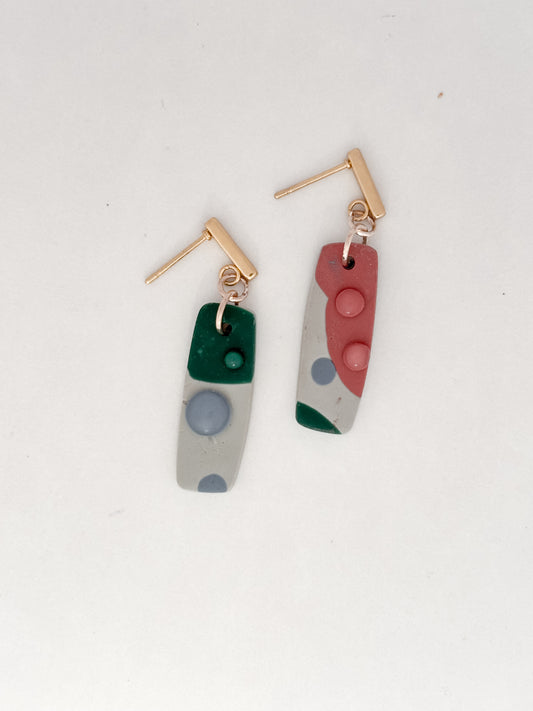 Orbit | Modwave Collection | Handmade Polymer Clay Earrings