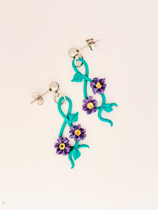 Elysia | Aster Collection | Handmade Polymer Clay Earrings