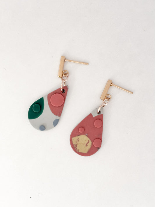 Neutron | Modwave Collection | Handmade Polymer Clay Earrings