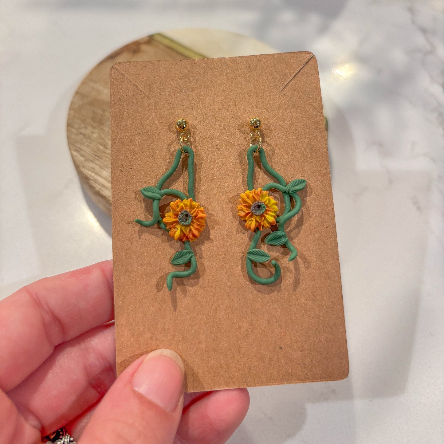 Tithonia | Bright Like Her Collection | Handmade Polymer Clay Earrings
