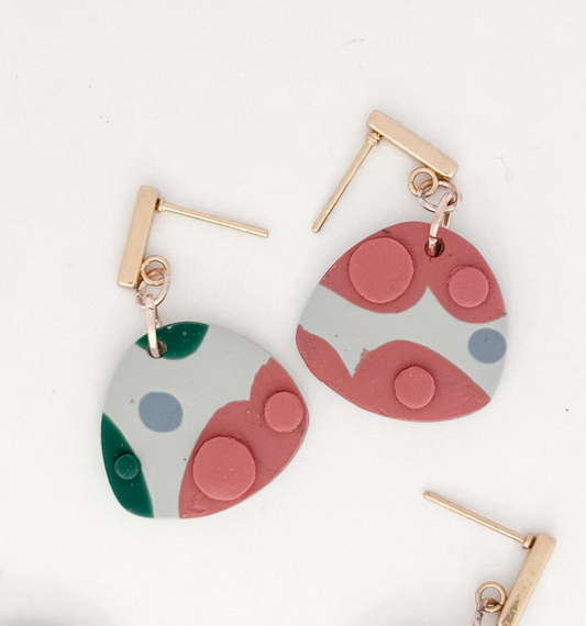Strata | Modwave Collection | Handmade Polymer Clay Earrings