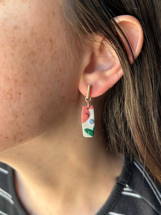 Echo | Modwave Collection | Handmade Polymer Clay Earrings