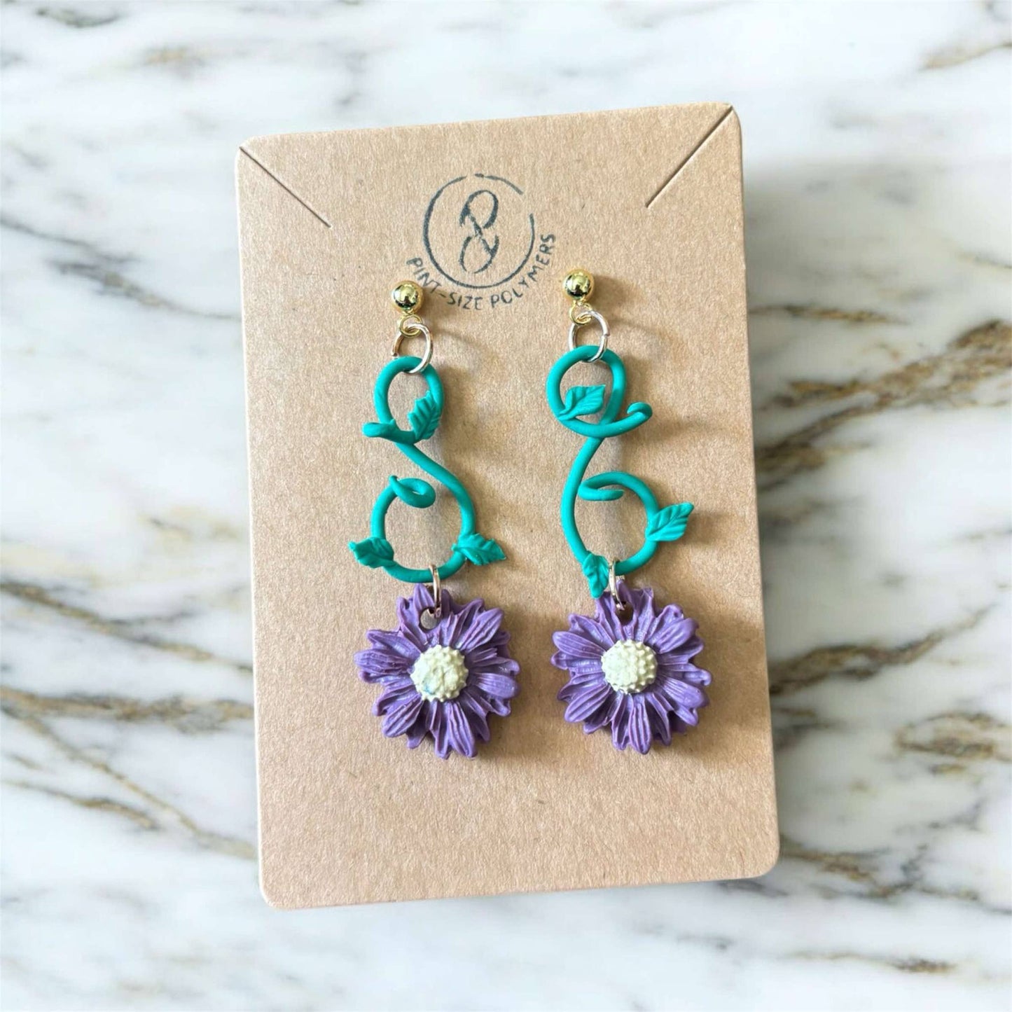 Verdora | Aster Collection | Handmade Polymer Clay Earrings